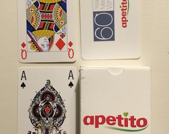 Commercial company, Apetito plactic coated finish playing cards.