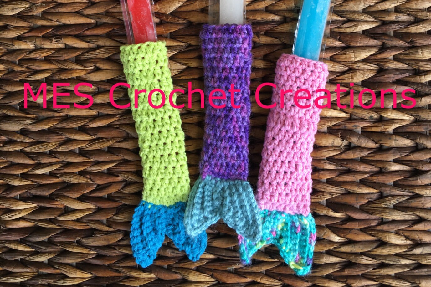 Mermaid Popsicle Covers Crochet Popsicle holders Handmade