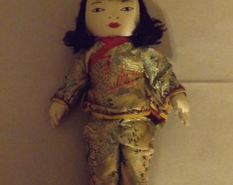 vintage 1950's Asian Doll