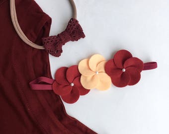 Flowers made of felt