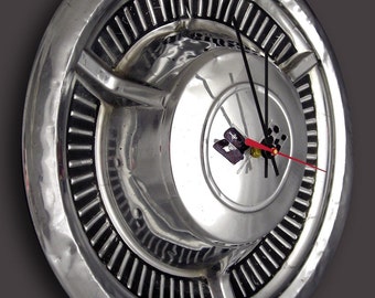 1958 Chevrolet Impala Bel Air Hubcap Clock - Chevy Classic Car Wall Clock - husband valentine day gift