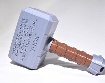 Thor Hammer Baby Rattle - Thor Baby Toy - 3D Printed - Baby Shower Gift - Baby Cosplay - Mjolnir Hammer - Hammer of Thor - Office Decor