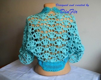 LIQUIDATION Stock SALE 30% OFF Oversized Bolero Shrug Wedding Accessories Gift Crochet Cape Jacket Women Vest Cardigan Hand Knitted Capelet