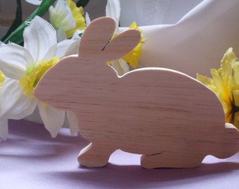 Bunny Unfinished Wood DIY Decoration