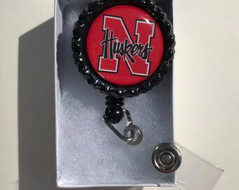 Nebraska Huskers Retractable ID Badge Reel, Nebraska Huskers magnets, Nebraska Huskers earrings, Nebraska Huskers keychain