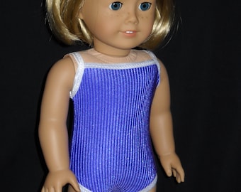 18 inch Doll Swimsuit Handmade Shiny Purple