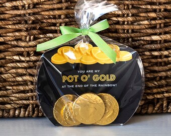 Printable St. Patrick's day Pot of Gold Treat Bag