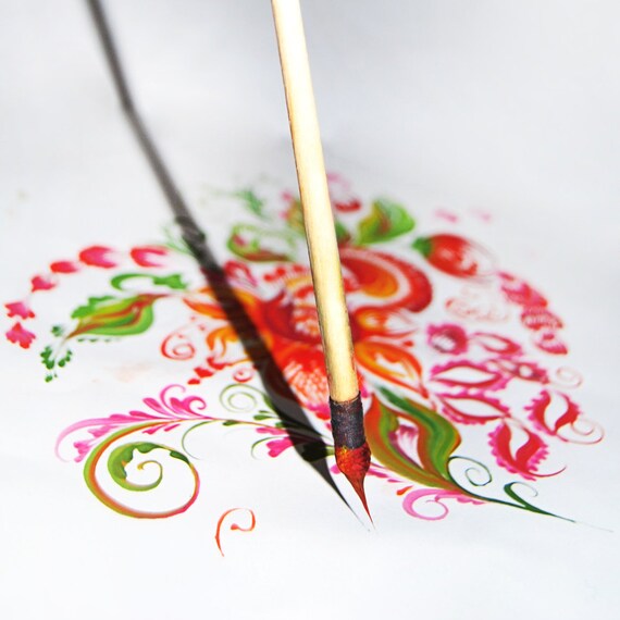 painting brush from the cat's fur brush for painting art