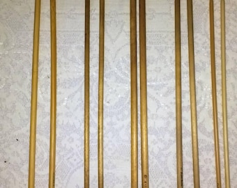5 Pairs of Vintage Wooden And Bamboo Knitting Needles