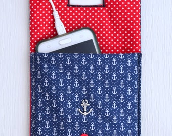 Anchor Navy blue cell phone Pocket
