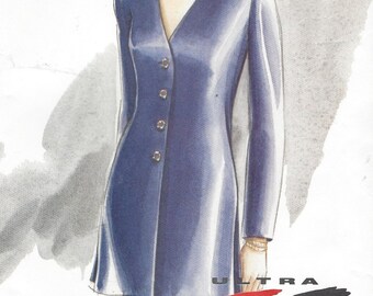 90s Plus Size Womens Tunic and Skirt Button Front Tunic Vogue Sewing Pattern 9187 Size 18 20 22 Bust 40 42 44 UnCut Sewing Patterns