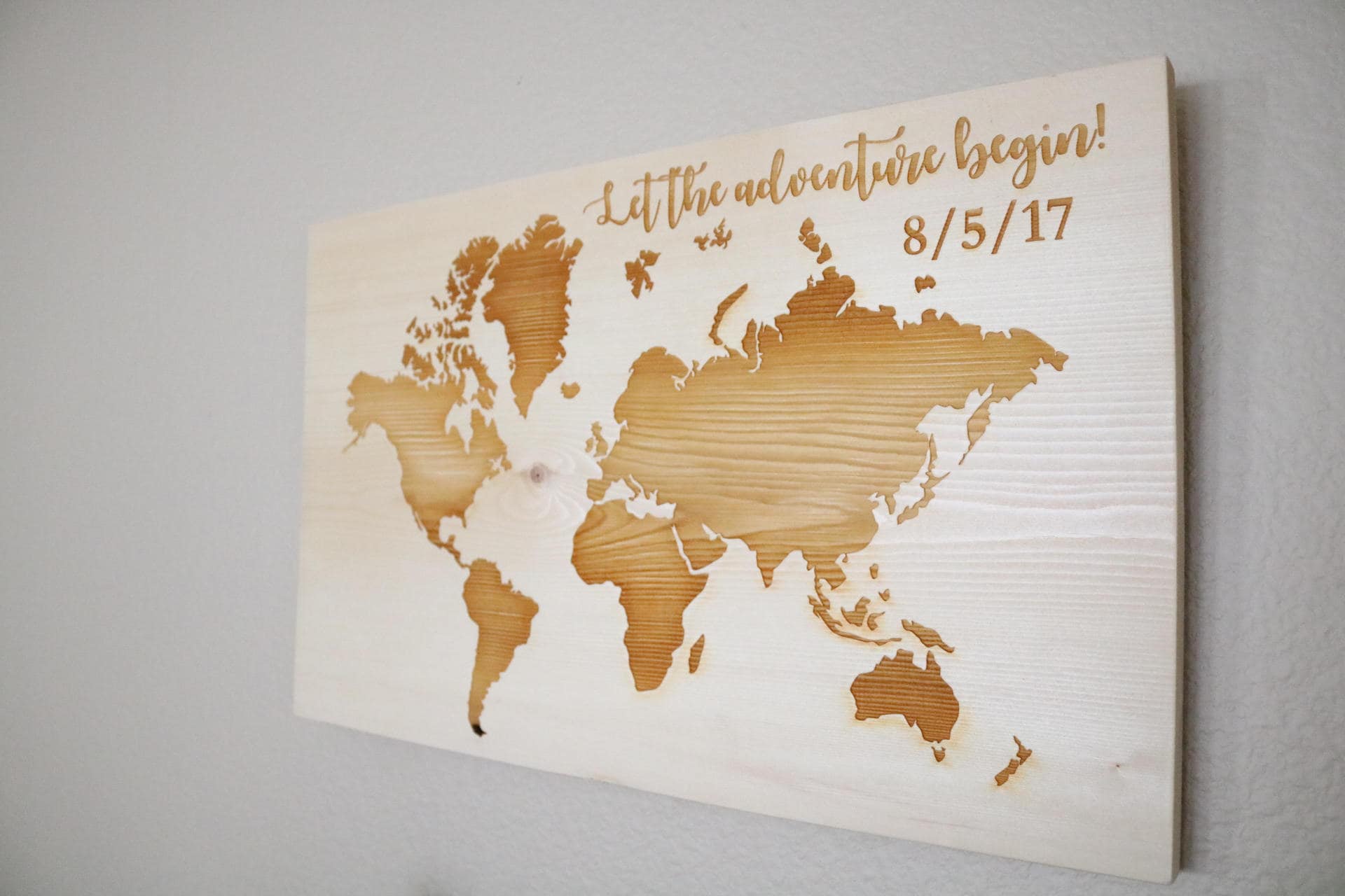 Wooden World Map Wood Zoom