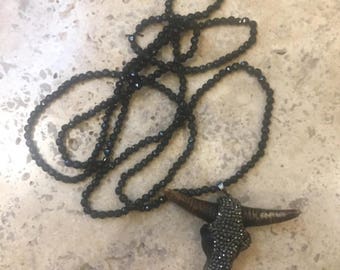 Beaded Longhorn Necklace