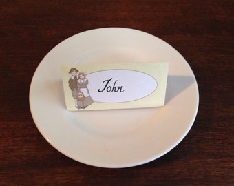 Thanksgiving decor dinner printable place cards menu cards PDF
