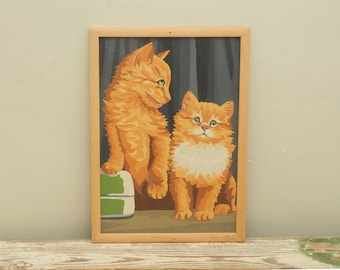 Paint by Number Cat Painting
