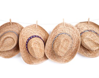 Cowboy hat , Custom hats , Straw hat , Men's sun hats , 100% natural straw.
