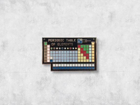 finally here the periodic table of the elements enamel pin