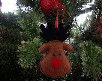 Felt reindeer, Reindeer decoration, Christmas decoration, Christmas felt decoration,