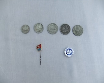 Set of Soviet Badges, Coins - Soviet vintage,Made in USSR,