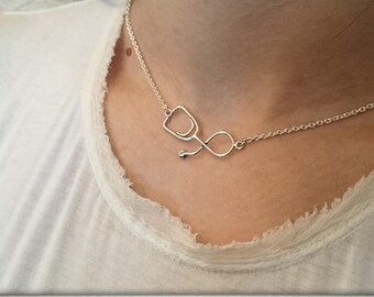 Nurse Gift Jewelry Stethoscope Doctor Gift Medical gift for doctor Nurse Jewelry Stethoscope necklace nurse necklace medical gifts Medical