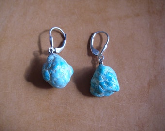 Turquoise Nugget Earrings