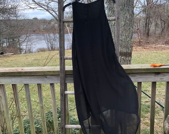 Black dress, black gown, prom dress, bohemian dress