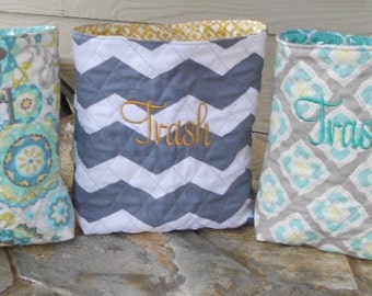 Car Trash Bag * Quilted and Personalized