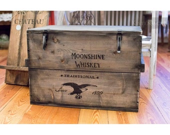 Crate Box cargo Box Chest table "Moonshine"