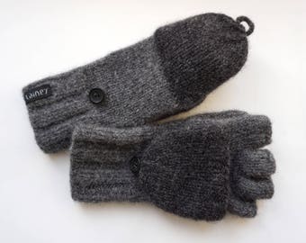 convertible mittens, felted wool mittens