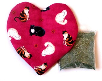 Catnip Heart Toy with Catnip Kimball Cats Large Refillable