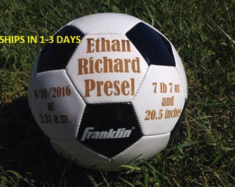 Ring Bearer Gift, Personalized Soccer ball, Groomsmen Gift, Personalized Gift, Gender Reveal, Christmas Gift, Sports, Keepsake