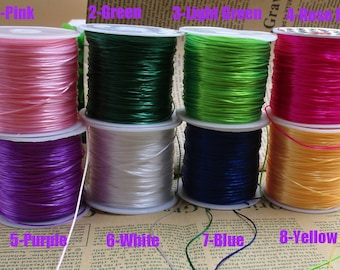 10M/60M Length 0.5mm Elastic Cord High Elastic String Bracelet Elastic Rope Jewelry Diy Cord,There are many colors to choose from-c1030