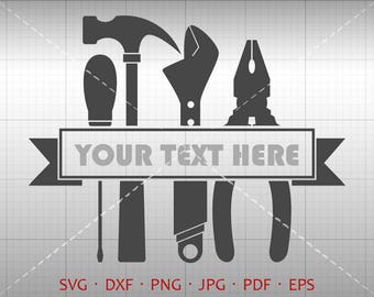 Tools SVG, Mechanic SVG, Handyman SVG - Silhouette Cricut Cut Files (svg, dxf, eps, png, pdf)
