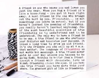 Friendship Card; Best Friend Card; Friends; Long Distance Friendship; Birthday Card For Friend; GC157