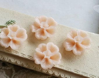 13 mm Tan Brown Morning Glory Resin Flower (.ss)
