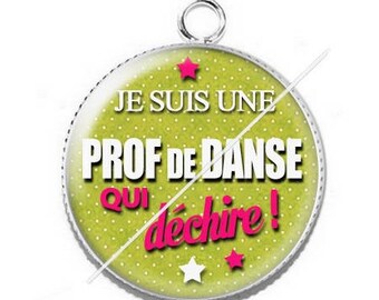 Pendant cabochon resin for a dance teacher 10