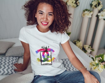 Chanel Shirt Chanel logo t-Shirt Chanel Perfume T-Shirt Designer Shirt Paris shirt Coco Chanel t-shirt Chanel logo shirt Chanel Tee white