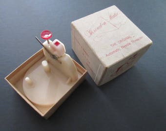 Vintage Thread-a-Matic Automatic Needle Threader with Original Box