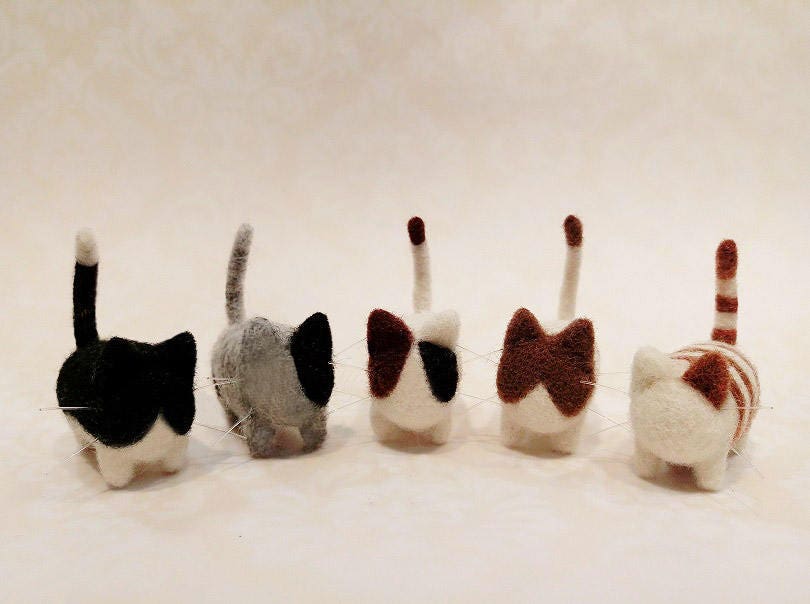 Adorable Needle Felted Kitten Needle Felted Kitty Family