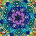 Microcosm Mandala Print Psychedelic Rainbow Spiritual