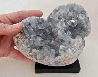 Extra Large Celesitite Heart Healing Stone (B302)