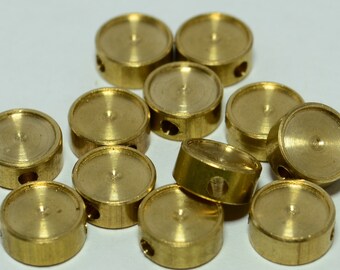 24 Pcs Raw Brass 7x3 mm Bracelet Findings, Blanks For Rhinestone