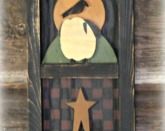 Primitive Wall Hanging ~ Primitive Decor ~ Primitive Wall Decor ~ Checkerboard Wall Hanging ~ Primitive Home Decor ~ Farmhouse Decor