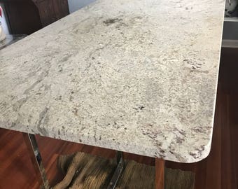 White granite dining table