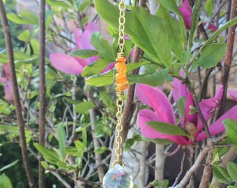 Amber & Crystal Sun Catcher