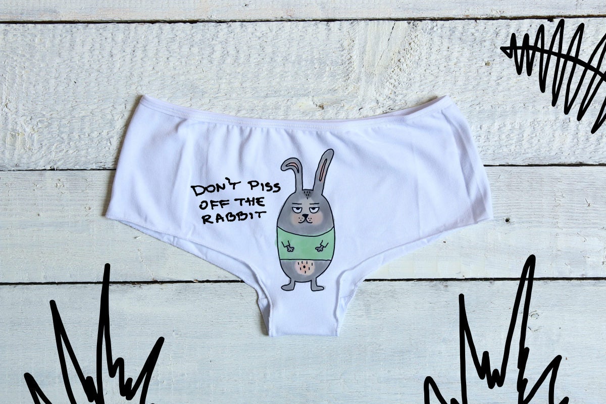 Rabbit panties bunny underwear gift for her funny panties
