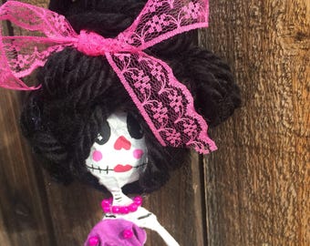 Dia de los muertos papermache skeleton doll