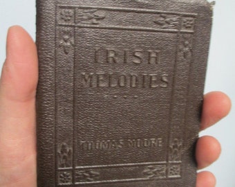 IRISH MELODIES by Thomas Moore - Miniature Book Little Leather Library 1920s Antique Vintage