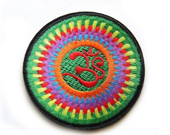Om Embroidered Patch Appliqué 3"