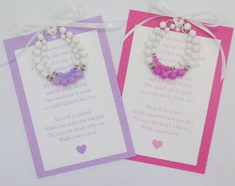 Mommy and me bracelet set / first day of school / mommy and me / poem / daughter / gift / back to school
